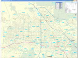 San Fernando Valley Metro Area Wall Map Basic Style 2024